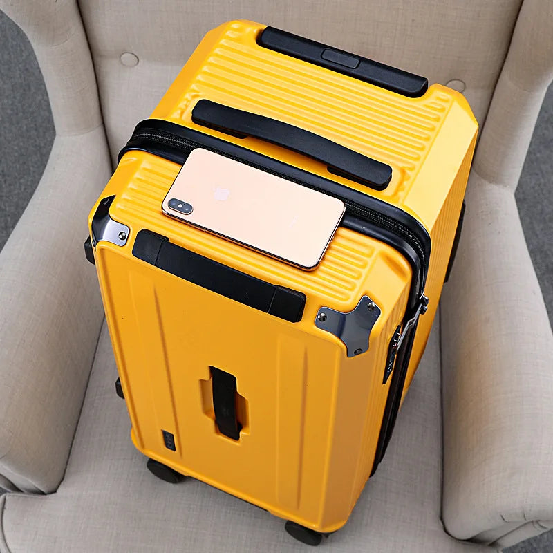 High-Quality Polycarbonate Travel Luggage — Black | KIMLUD
