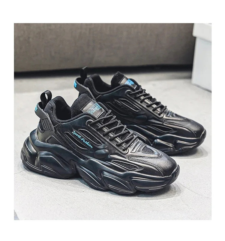 Breathable Mesh Sneakers Sport Walking — Black | KIMLUD