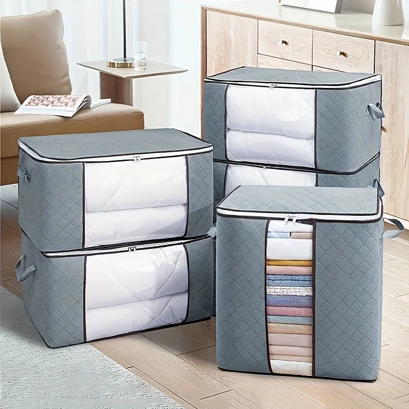 Polyester Storage Bag With Window — Clear | KIMLUD