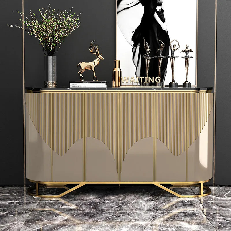 Gold-Toned Cabinet French Narrow Space-Saving — Gold | KIMLUD