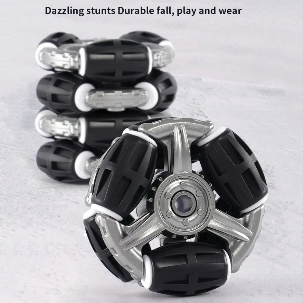 Creative Plastic RC AI Robot Silver Eight Wheeled Stunt Drift Robot Dog Remote Control Toy Dog Children's Gift