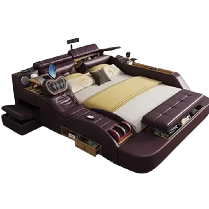 Korean Modern Luxury Bed European Nature Luxury Bedroom Human Bed Design Multifunctional Bedroom Camas King Size Home Furniture