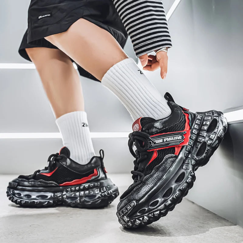 Men's Casual Shoes – Breathable Mesh – Thick Sole | KIMLUD