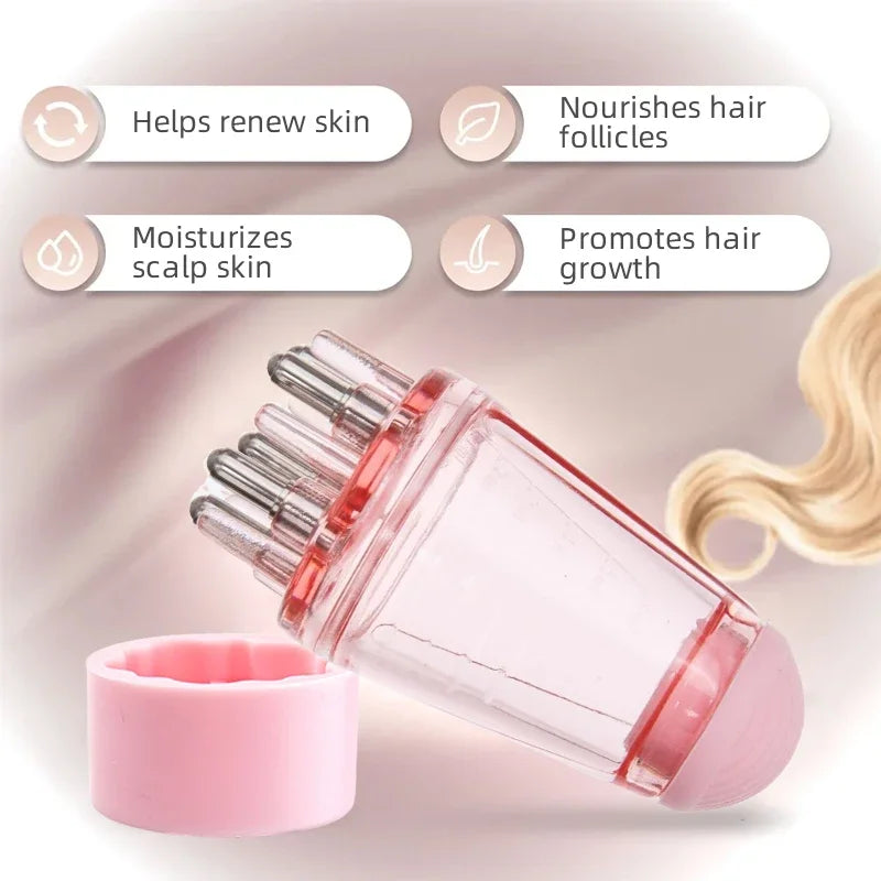 Translucent Plastic Hair Dye Tool Set With Applicator Bottle And Comb — Pink | KIMLUD