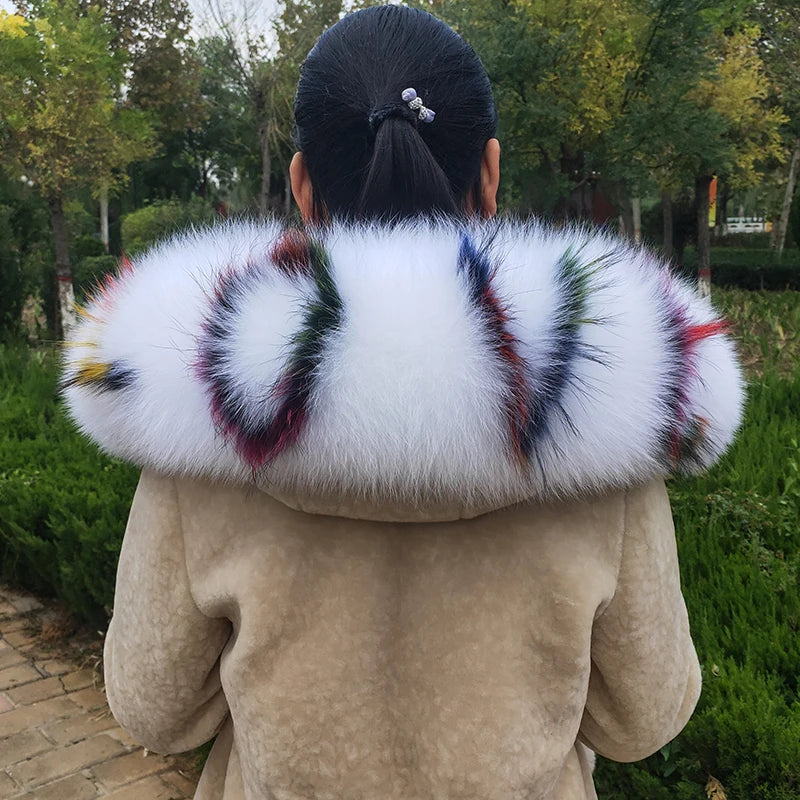 Fox Fur Collar – Hood Decor for Down Coats – Real Fox Fur | KIMLUD