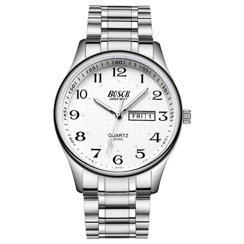 Relogio Masculino Men's Watch Luxury Full Steel Watches Fashion Quartz Wristwatch Waterproof Date Male Clock Relojes Hombre