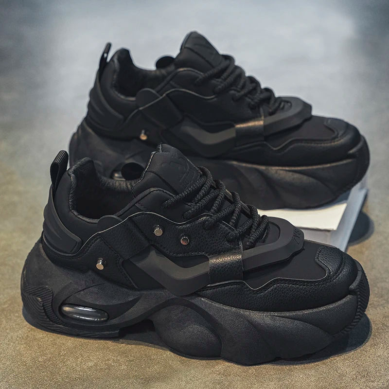 Men's Casual Shoes – Height Increasing – Low-Top Lace-Up | KIMLUD
