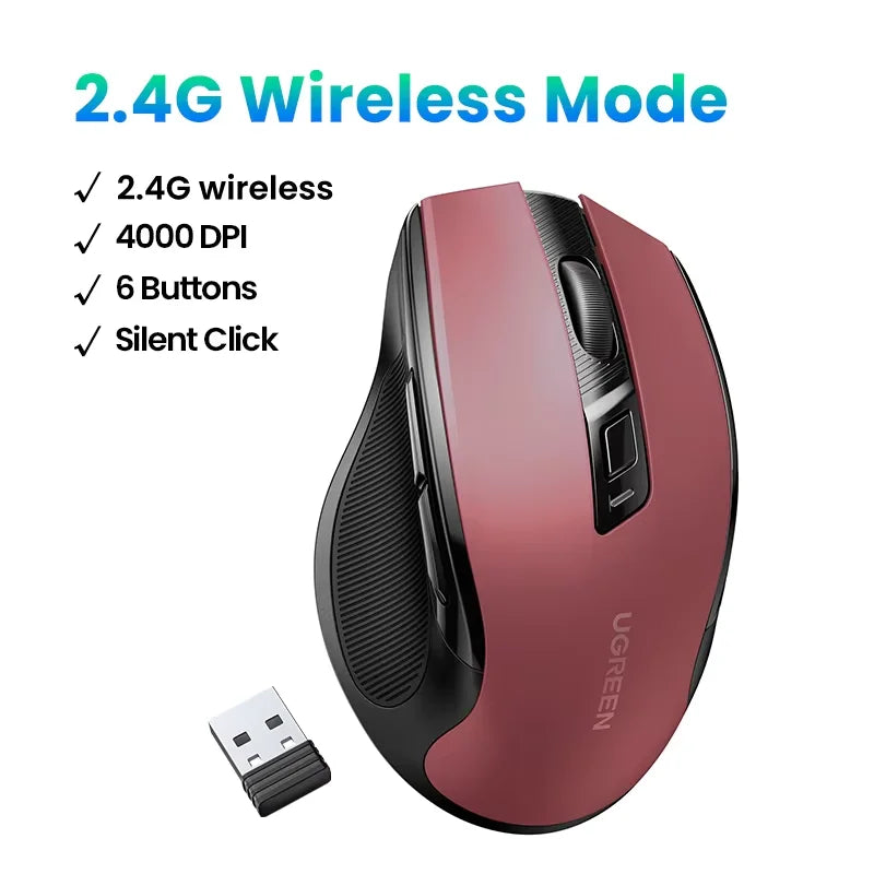 Matte Ergonomic Wireless Mouse Bluetooth 5.0 4000DPI — Deep Blue-Gray | KIMLUD