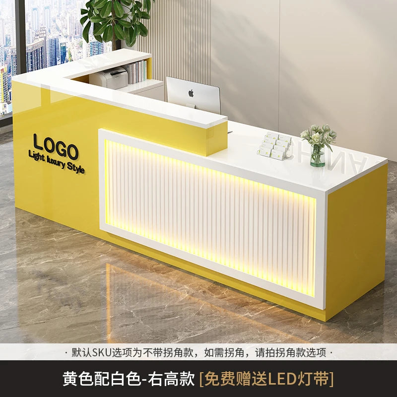 Contemporary Reception Desk Decor Set Customizable — Black | KIMLUD