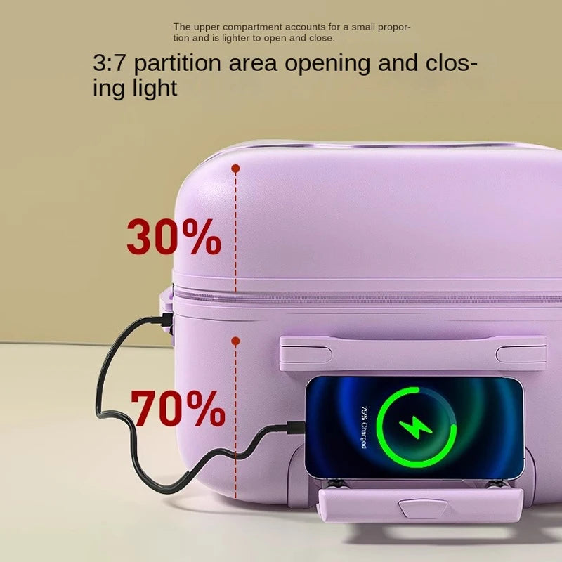 Luggage Set 28 inch Large Capacity Suitcase Trolley Case 20/22/24/26 inch Travel Suitcase USB Port Boarding Box Cosmetic Case