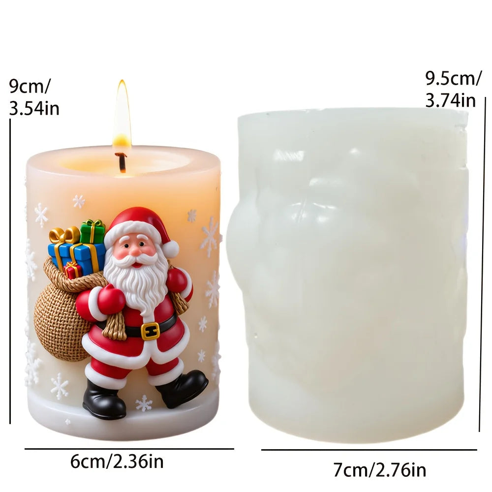 KIMLUD, Santa Claus Sleigh Spherical Candle Silicone Mold Santa Claus Elk Scented Candle Mould Santa Claus Sleigh Resin Plaster Molds, KIMLUD Womens Clothes