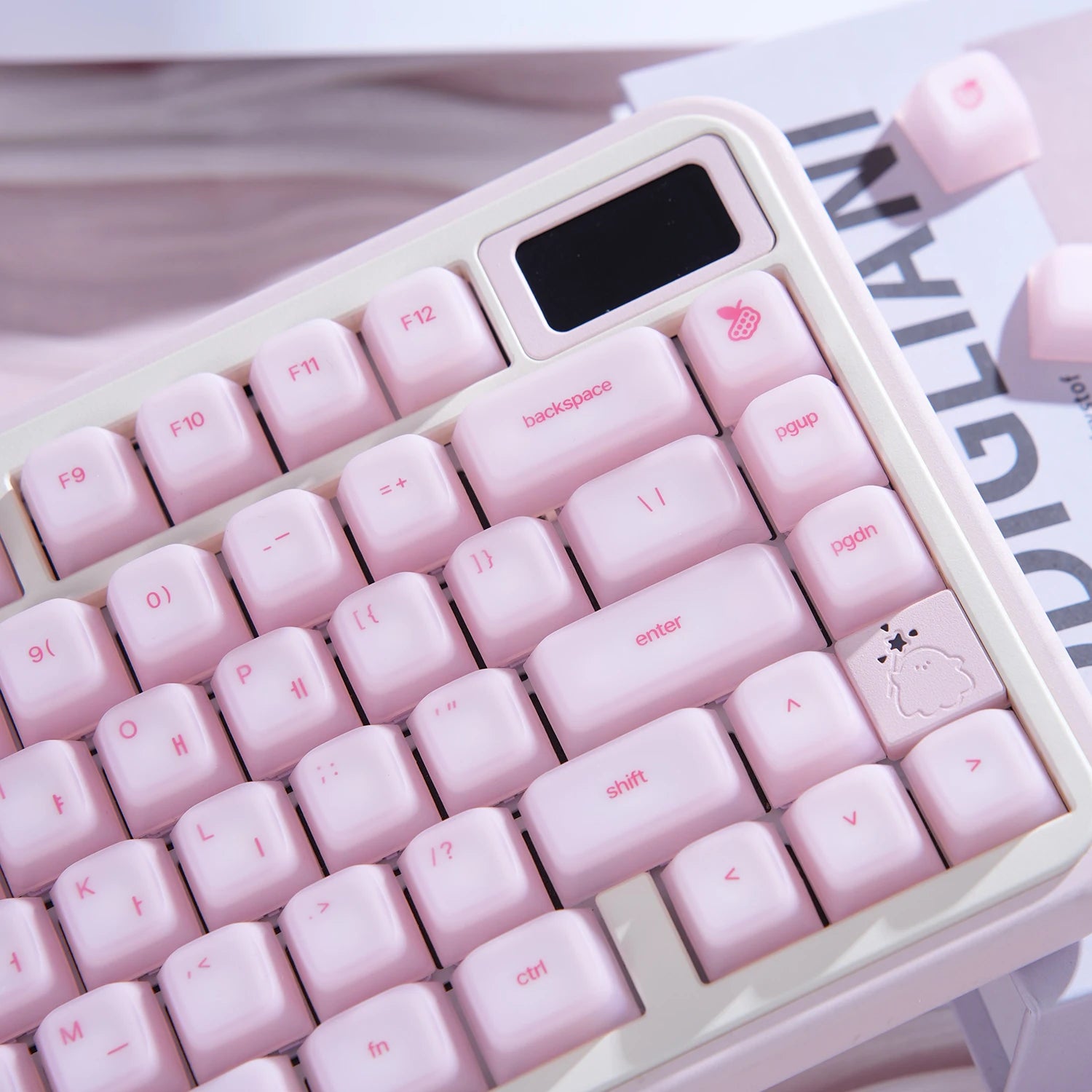 113 Keys Korean Hangul Keycaps Silicone PC Cherry Profile PC for custom Gaming mechanical keyboard personalized pink key caps