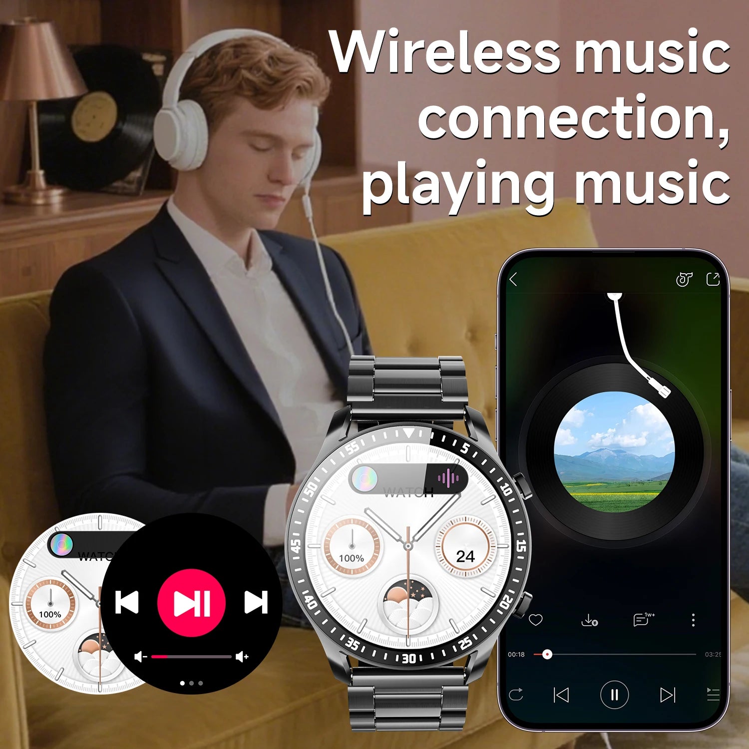 2025 New Sports Smartwatch for Man Bluetooth Call Camera Control Music Player AI Voice Fitness Tracker Watches for xiaomi Woman