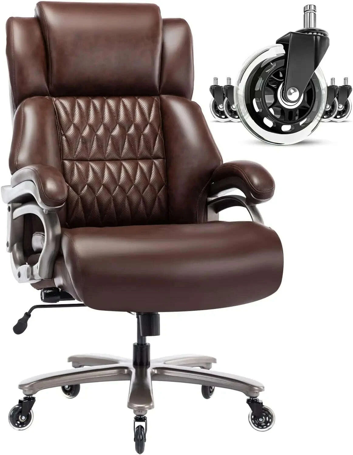 400lbs-office-chair--adjustable-lumbar-support-quiet-rubber-wheels-heavy-duty-metal-basehigh-back-large-executive-computer-deskkimludkimlud-35571305