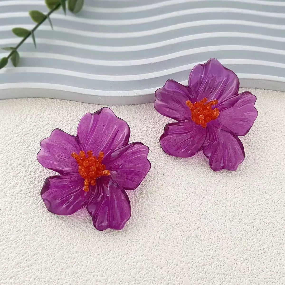 Geometric Zinc Alloy Earrings Water Drop Long — Clear | KIMLUD