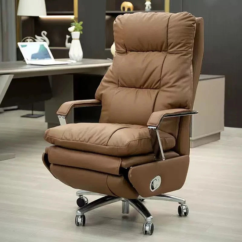 High-end Electric Leather Office Chair with Massage Function Luxury Multifunctional Large Class Computer Chair  Chair gamer