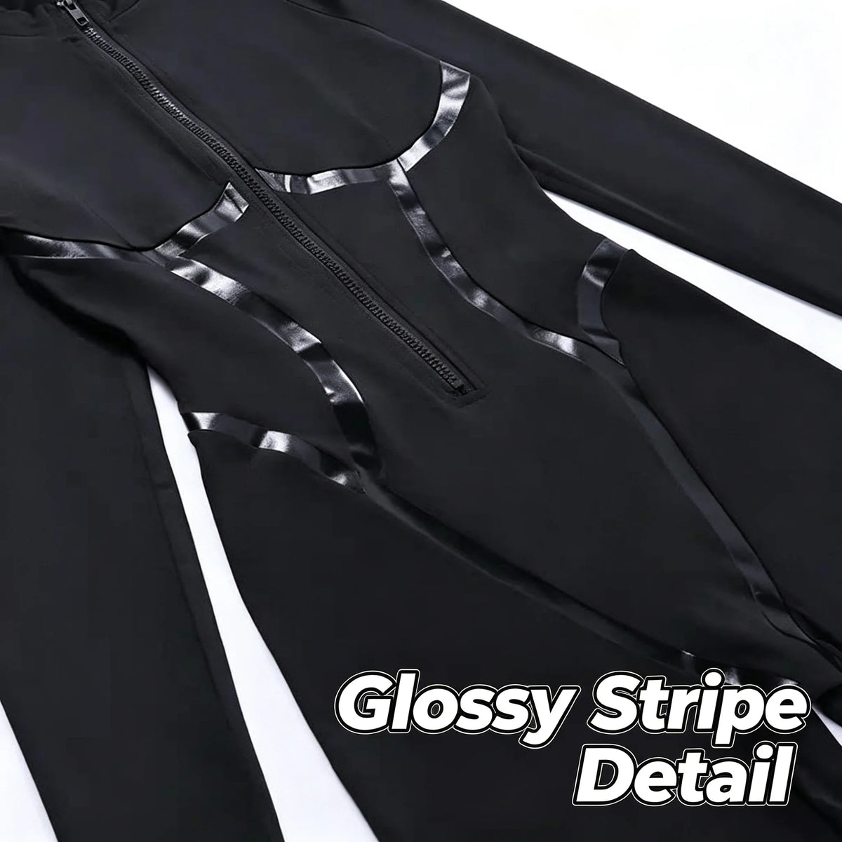 Long Sleeve Jumpsuit – Slim Fit – Woven – Black | KIMLUD