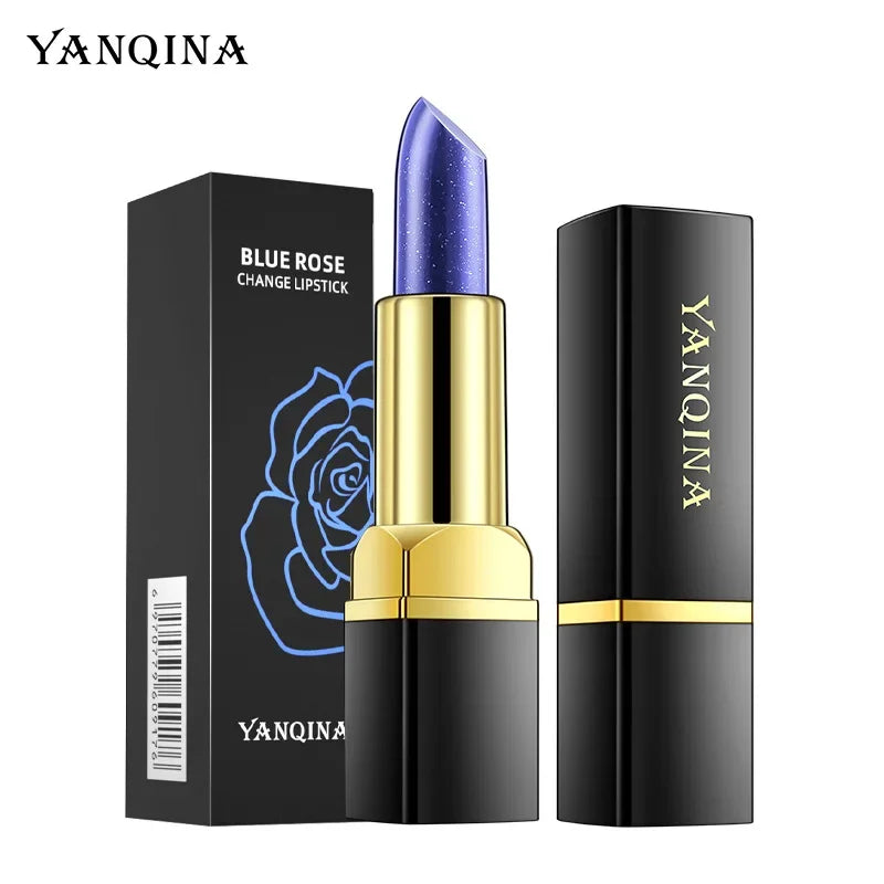 YANQINA Blue Temperature Color Changing Lipstick Waterproof Long-Lasting Non-Fading Non-Transfer Moisturizing Lip Stain Tinted