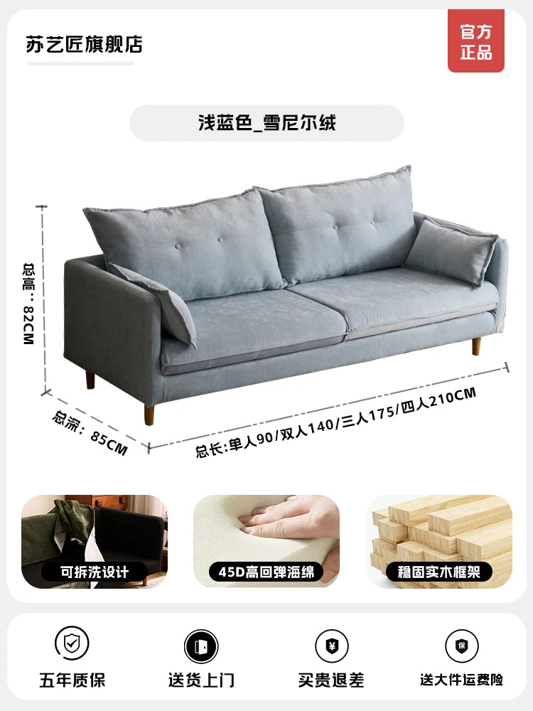 Minimalist Modern L-Shaped Sofa With Plush Cushions — White | KIMLUD