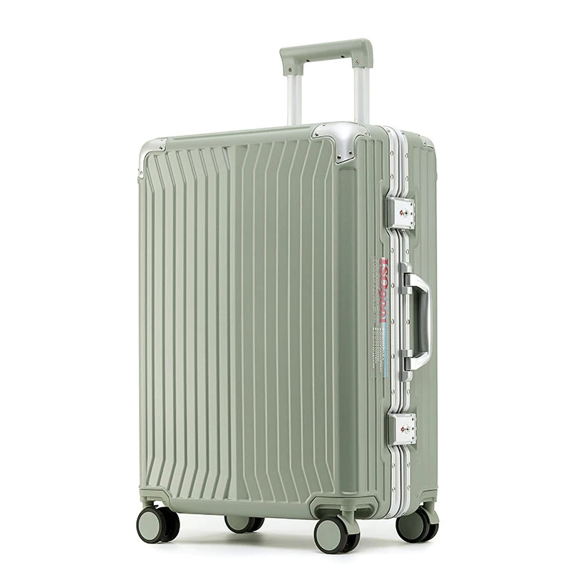 SUSHIMU Suitcase Wide Handle Travel Suitcase Men 20 24 26 Carry-On Luggage Women PC  Trolley Case