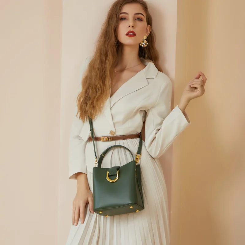 Handbag – Crossbody Messenger – Genuine Leather | KIMLUD