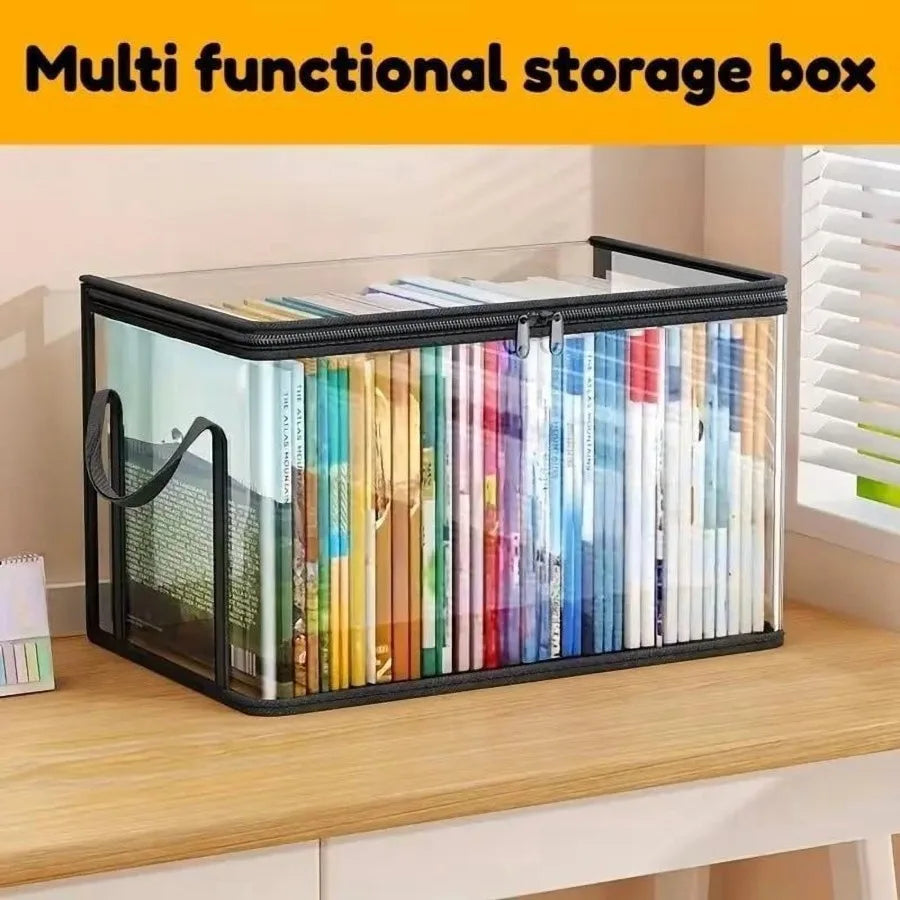 Clear Plastic Storage Box Hinged Lid — Clear | KIMLUD
