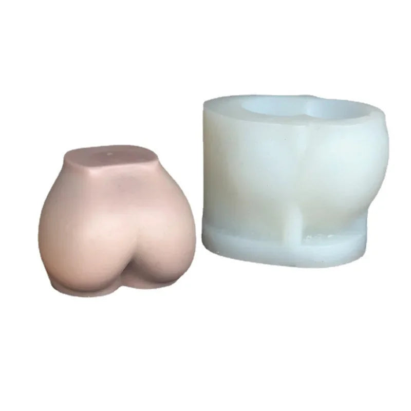 KIMLUD, 3D Large Hip Candle Mold Plump Ass Torso Candle Silicone Mold Buttock Scented Candle Aromatherapy Women Chest Soap Plaster Mould, KIMLUD Womens Clothes