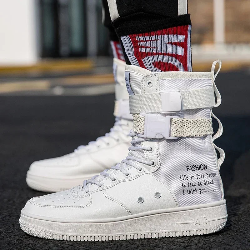 Ankle Boots – Buckle Strap – Canvas – | KIMLUD