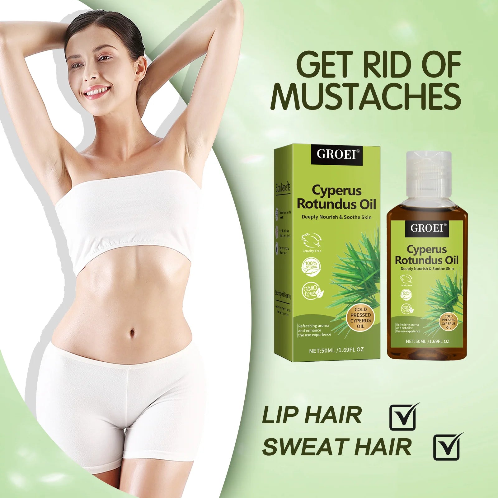 Gel-Based Hair Growth Inhibitor — Painless Depilatory For Underarms, Legs, Arms — Clear | KIMLUD