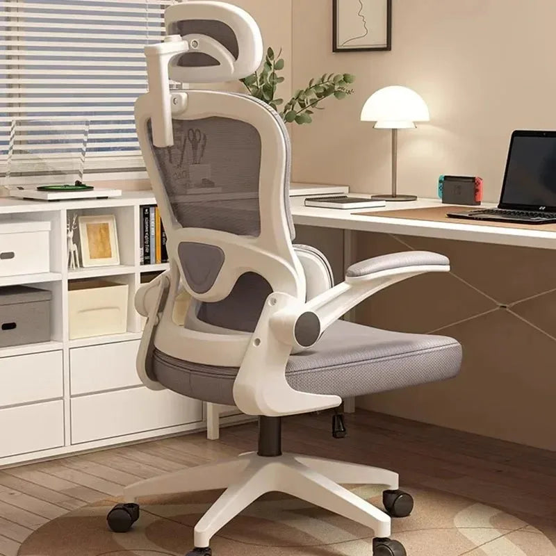 Gaming Office Chair Recliner Swivel — White | KIMLUD