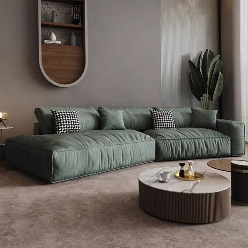 Nordic Fabric Sofa Double-Seater — Slate Blue | KIMLUD