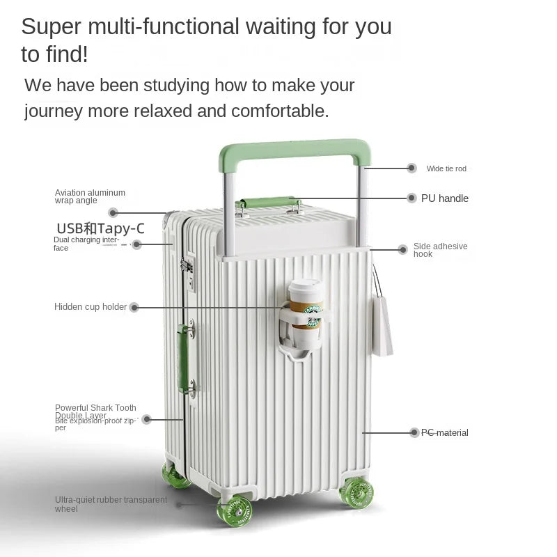 Travel Suitcase – Multi Size Luggage with Wheels – Polycarbonate Zipper | KIMLUD