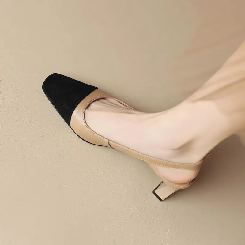 MORAZORA Big Size 34-43 New Genuine Leather Shoes Women Sandals Slingbacks Summer Shoes High Heels Party Wedding Shoes