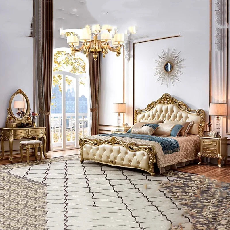 Princess Modern Designer Bedroom Set Double High End Bedding Luxury Bedroom Set Girl Design Letti E Mobili Nordic Furniture