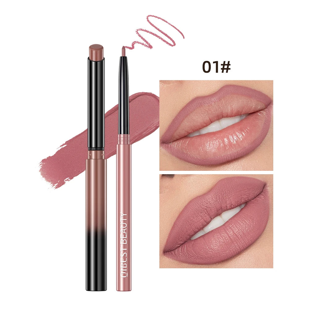 Matte Nude Lipstick Pen Set Lip Liner — Nude Pink | KIMLUD