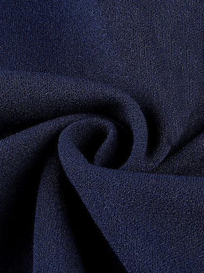 Ruched Sleeveless Slim Sheath Dress — Navy | KIMLUD