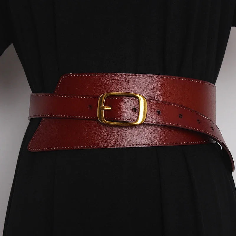Belt – Wide Leather Belt – Cowskin | KIMLUD