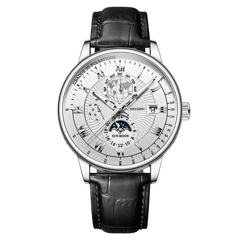 2024 Men Watch Fashion Top Luxury Sport Men's Wristwatch Waterproof Luminous Leather Date Quartz Watches Man Casual Clock