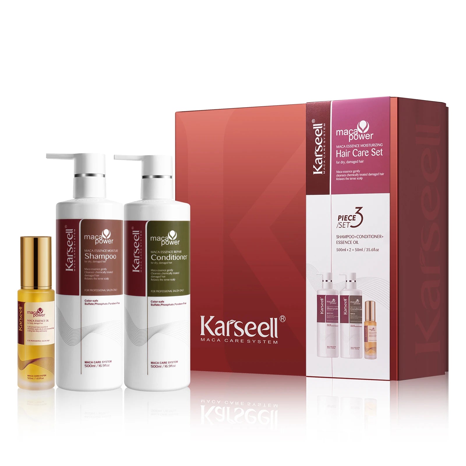 Collagen Argan Hair Care Set For Dry Damaged Hair — White | KIMLUD