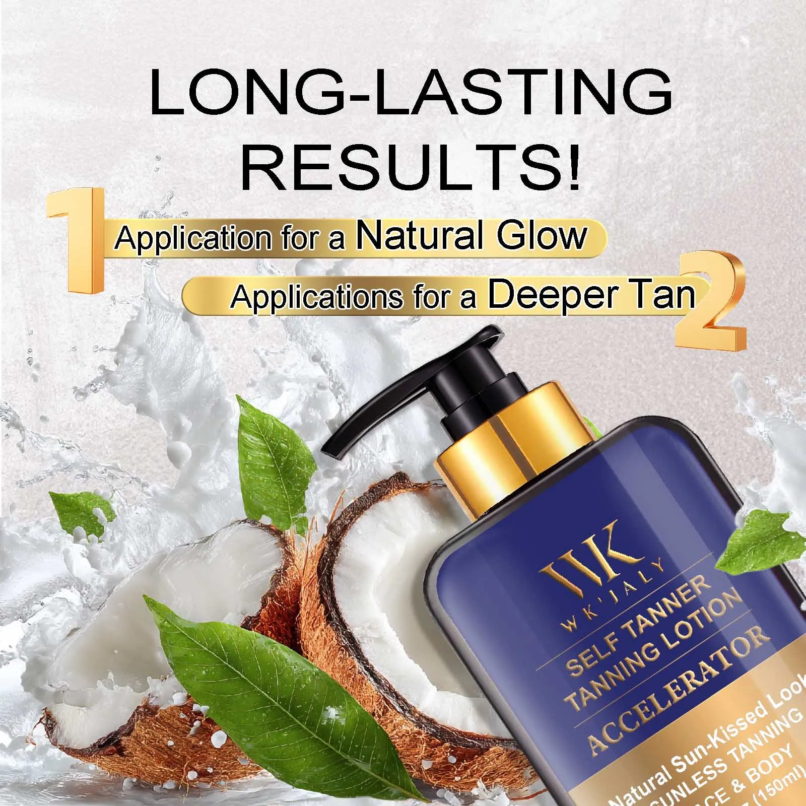 Sunless Tanner Body Lotion Coconut Oil Carrot Oil Shea Butter — Fair To Medium | KIMLUD