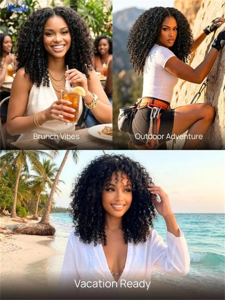 Wig – Glueless Burmese Curly – Virgin Human Hair | KIMLUD