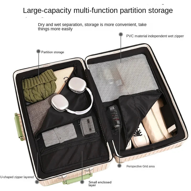 Travel Suitcase – Multi Size Luggage with Wheels – Polycarbonate Zipper | KIMLUD