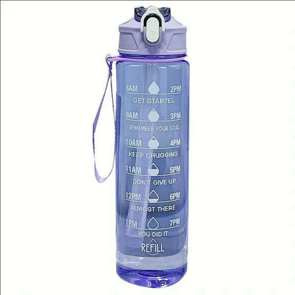 KIMLUD, 800ml/27oz Large Capacity Sports Water Bottle Leak Proof Plastic Drinking Cup With Time Scale Suitable For Travel Fitness Sports, KIMLUD Womens Clothes