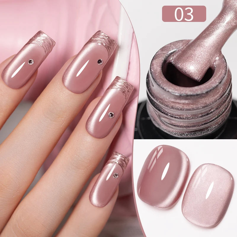 Reflective Glitter Gel Nail Polish Multidimensional Holographic Sparkle, UV-Curable Finish — Pink Lilac | KIMLUD