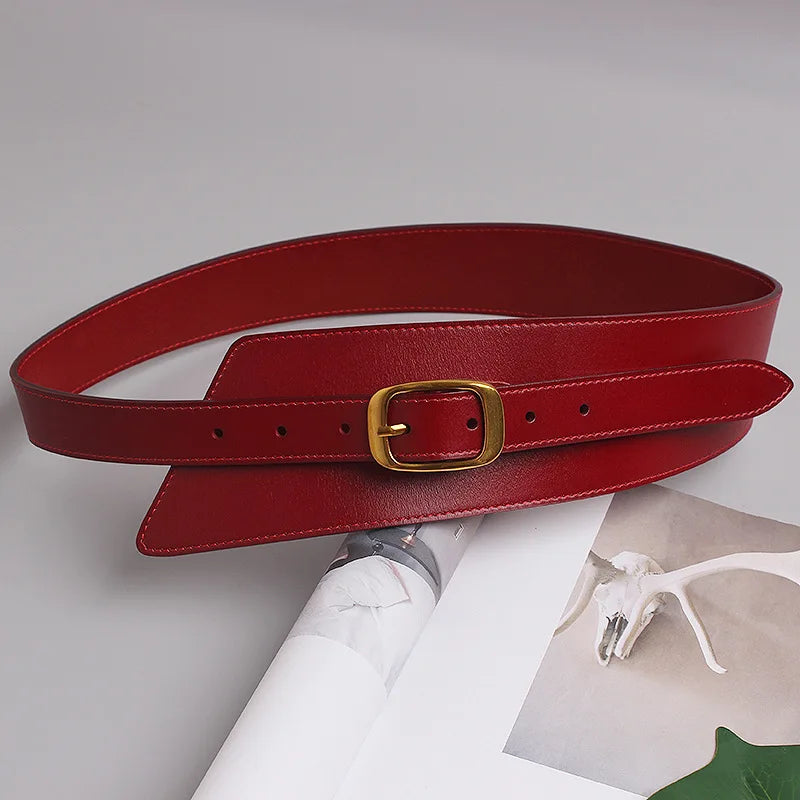 Belt – Wide Leather Belt – Cowskin | KIMLUD