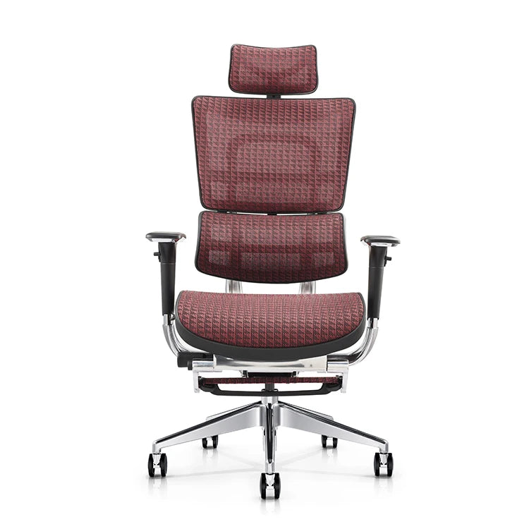Aluminum Modern Mesh Office Chair Ergonomic — Rosy Pink | KIMLUD
