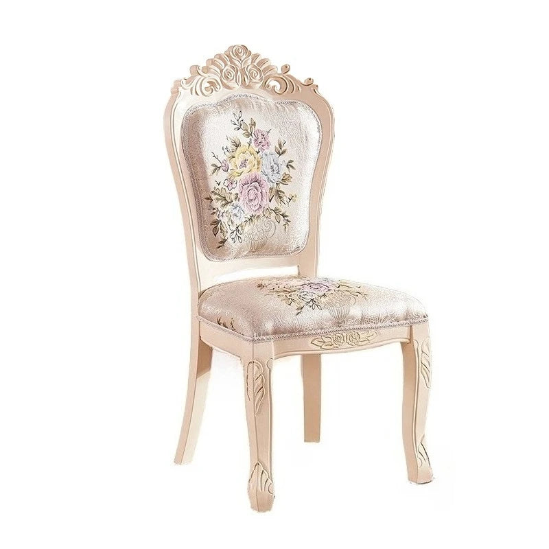 European Style Dining Chair Modern Restaurant Solid Wood Princess Chair Wedding Simple High Quality Muebles Lounge Furniture