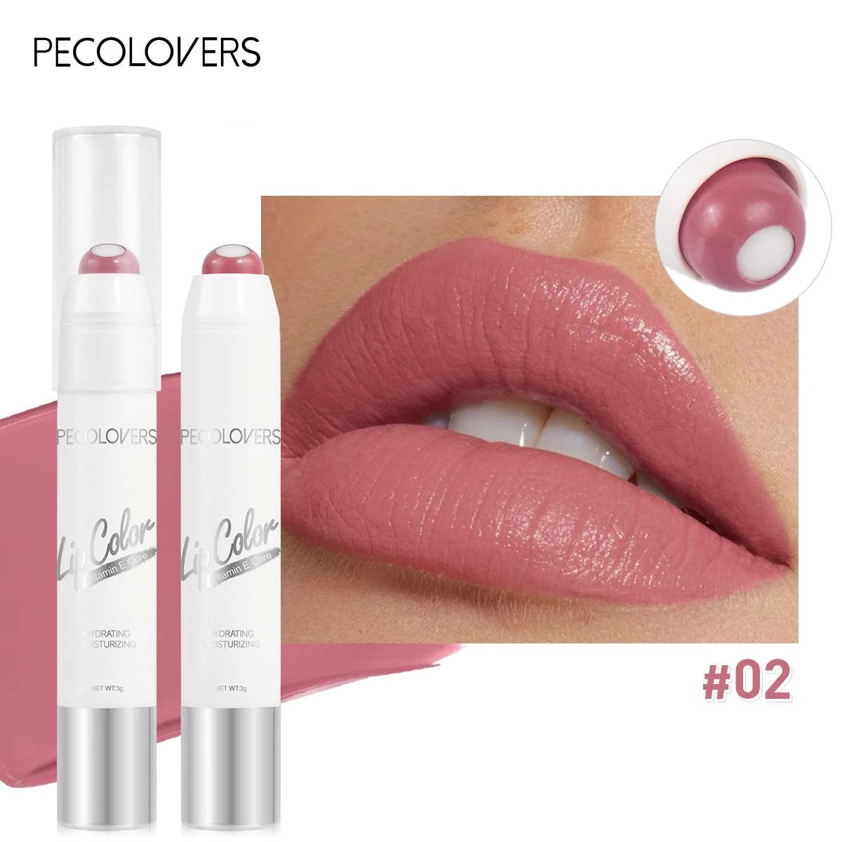 Moisturizing Gloss Lipstick Pen - Long-lasting Waterproof Color Rendering Lip Gloss, Rotating Lipstick Pen