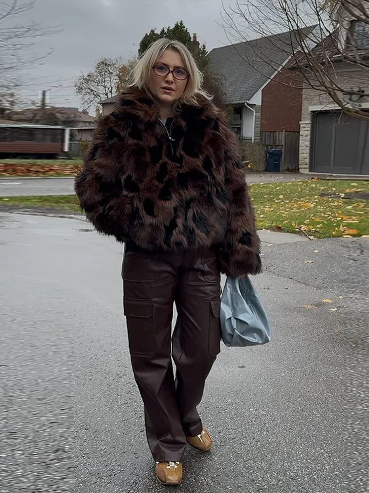 Fur Coat - Oversized - Synthetic Fiber | KIMLUD