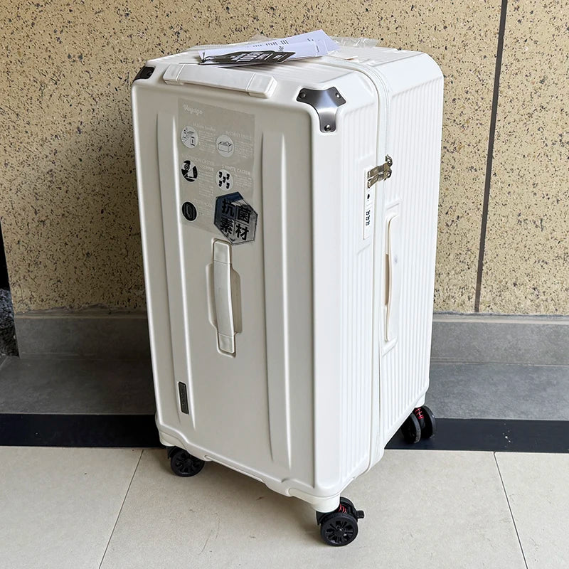 36/38/40/50 inch Large Size Luggage Explosion-proof Five Wheels Brake Travel Suitcase Thickened PC Material Zips Trolley Case
